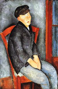Amedeo Modigliani Young Seated Boy with Cap Spain oil painting art